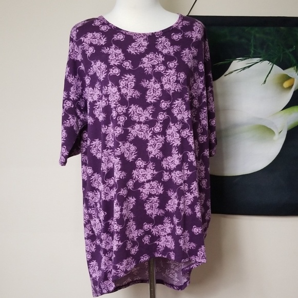 LuLaRoe Tops - LuLaRoe Purple Floral High Low Irma Top